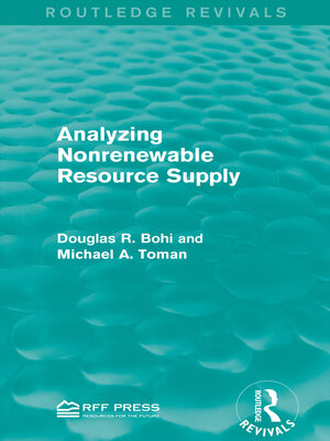 cover image of Analyzing Nonrenewable Resource Supply